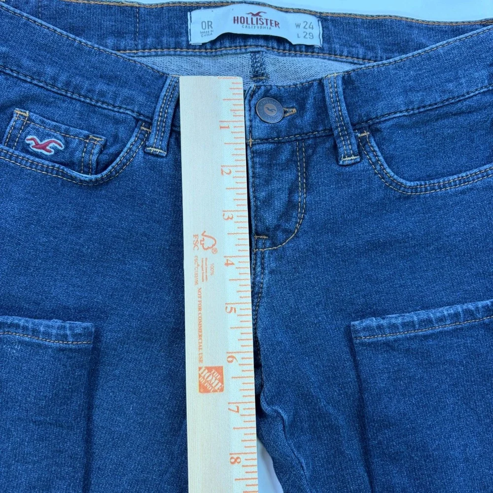 Hollister Leggings Jeans Womens 0R W24 L29 Dark Wash Low Rise Skinny Stretch